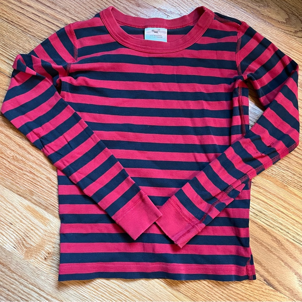 Hanna Andersson red and navy blue pajama top size 140 cm / US 10